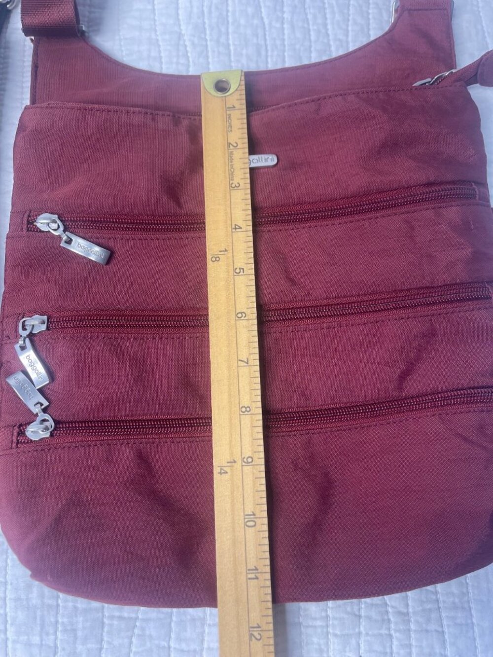 Baggallini Crossbody Bags Black & Burgundy Nylon Adjustable Straps Travel - Picture 10 of 10
